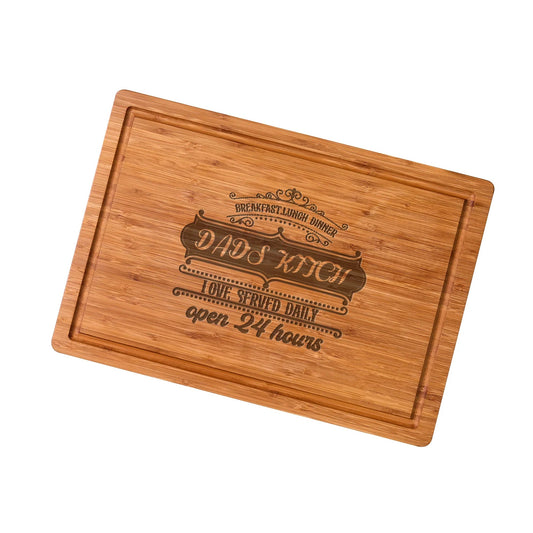 Bamboo Cutting Board Engraved Anniversary Kitchen Art