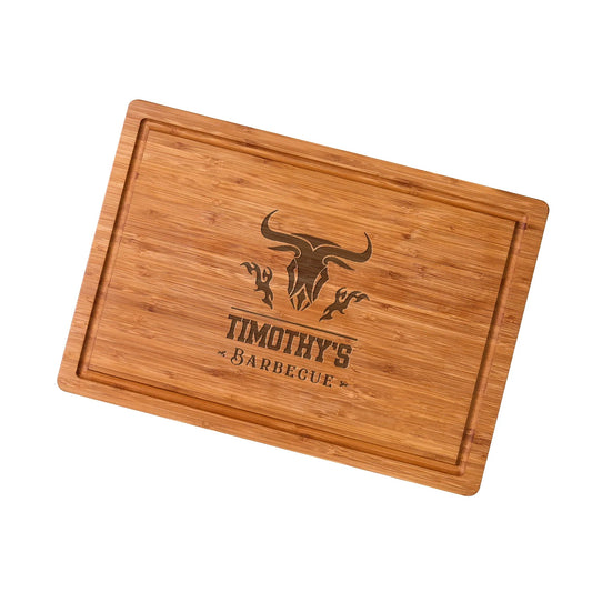 Bamboo Cutting Board Personalized Fathers Day BBQ