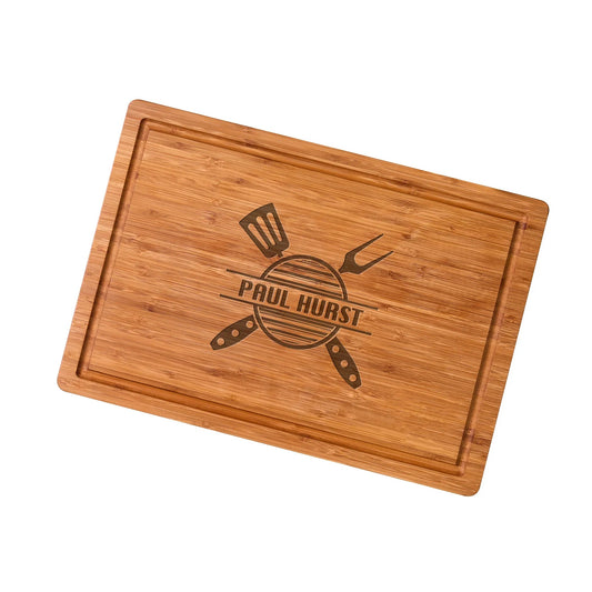 Bamboo Cutting Board Engraved Fathers Day Cooking Board